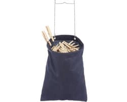 Hangende Speldtas - Wasknijper Opberger - Wassen Ophangen - Metalen Ophanghaak - 15 cm - Marineblauw