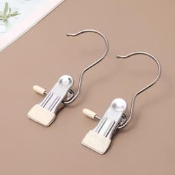 20 stuks draagbare wasknijpers van metaal met haken tang voor sokken broeken schoenen handdoeken hoeden — thumbnail 3