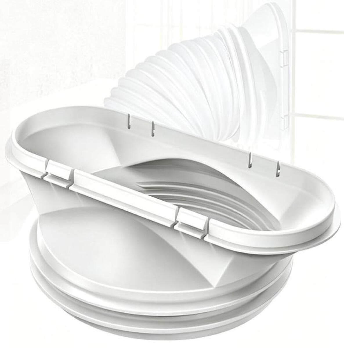 Airco Slang Koppeling - 130 mm Binnen / 150 mm Buiten - Airconditioning Afvoerslangadapter - Afvoerslangkoppeling Universeel - Interface Afvoerslang - Raamadapter - Slangadapter Voor Draagbare Mobiele Airconditioning — afbeelding 1