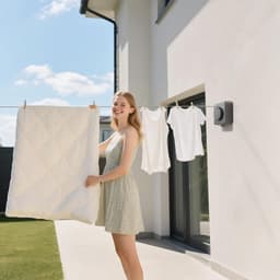 Uitschuifbare Waslijn - Intrekbare Waslijn - Kleding Drogen - Anti-Doorhang Ontwerp - 46 meter - Grijs — thumbnail 2