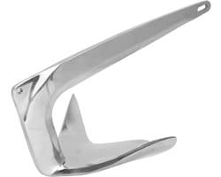 Boot Anker - Aasanker - Boot Stabiliseren - Zelfnivellerende Geometrie - 1kg - Zilver