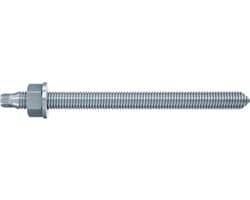 Ankerstang - Bevestigingsstang - Machinebevestiging Binnenshuis - Met Mortelpatroon - 20 x 220 mm - Zilverkleurig