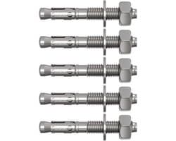 Zwaarlastanker M10 - Metaalanker Boutanker - Bevestigen van Constructies - Gegalvaniseerd Staal - M10 x 90mm - Verzinkt