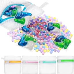 5 Stuks Kleine Mesh Waszakken, Duurzame Polyester Opbergzakken voor Geurkorrels, Reiswas Organizer en Bescherming van Delicate Kleding — thumbnail 1