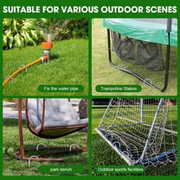 Grondankers 30 cm - verzinkt staal - J-haken - maximale stabiliteit voor trampolines - SnelShoppen — thumbnail 2