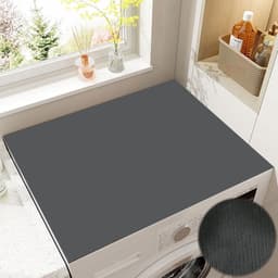 Wasmachinebeschermer - Wasmachine Beschermer Bovenkant - 60 x 60 cm - Universele wasmachinehoes - Bovenste beschermkussen - Geschikt voor wasmachines en drogers - Zwart — thumbnail 1
