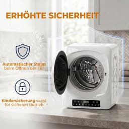 ECTEATOY® Kompakte Wasdroger - 5kg - Afvoerdroger met Touchscreen - Wit 1000 W — thumbnail 3
