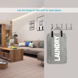 Vouwbare waszak van polyester met aluminium handvatten - Ideaal voor thuis, reizen en camping — thumbnail 2