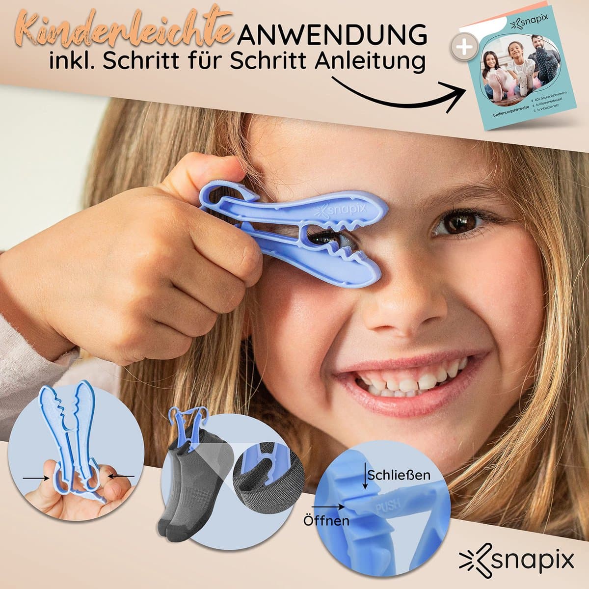 SnelShoppen - Sokkenclips voor Wasmachine en Droger [40 stuks] - Innovatieve Sokkenclips - Geen Nietzak - Nooit Meer Sokken Sorteren - Handige Accesso — afbeelding 1