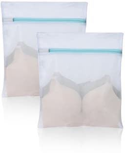 OTraki Mesh waszakken met ritssluitingen, 2 stuks 30 x 40 cm baby waszak voor wasgoed herbruikbare delicate waszak beha wasmachine tas voor sokken lingerie ondergoed — thumbnail 1