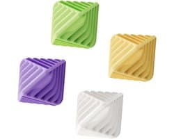 Wasballen – 4 stuks wasballen van stof | Herbruikbare wasverzachter | Magische wasbal voor de droger, badkamer, huishouden, appartement, hotel, slaapzaal, anti-kreuk