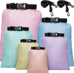 Waterdichte Dry Bag Set 6 Maten Lichtgewicht Zakken en Lange Verstelbare Schouderriem Outdoor Waterdicht Houden Gear Dry Bag Stuff Zakken voor Backpacken, Varen, Wandelen Camping — thumbnail 1