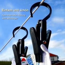 Wasknijpers, cliphaken, voor kleding, gordijnen, hoeden, zwart en wit — thumbnail 4