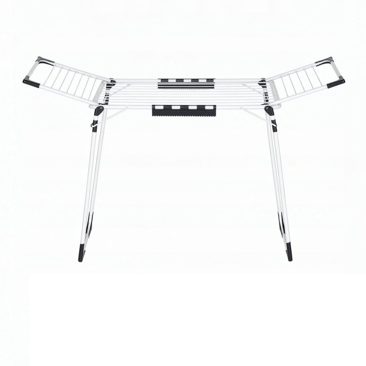 Wasrek Opvouwbaar droogrek 52,5 x 173 x 96,5 cm wit Grote droogruimte met sokkenclips Stevig en duurzaam metalen frame Geen montage nodig direct te gebruiken Geschikt voor balkon badkamer en wasruimte — afbeelding 1