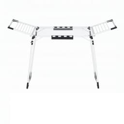 Wasrek Opvouwbaar droogrek 52,5 x 173 x 96,5 cm wit Grote droogruimte met sokkenclips Stevig en duurzaam metalen frame Geen montage nodig direct te gebruiken Geschikt voor balkon badkamer en wasruimte — thumbnail 1