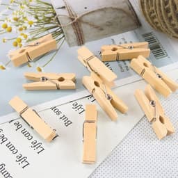 Wasknijpers houten 100 stuk - foto's knippen — thumbnail 5