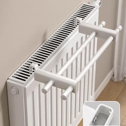 Radiatorrekken, Droge was, Handdoekradiator, 2-stangs wasdroogrek met radiator, 50 cm. — thumbnail 1