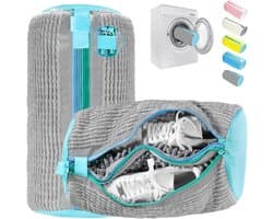 Waszak voor Schoenen - 2-in-1 Schoenwaszak met Dubbele Rits, 360° Reiniging, Herbruikbaar en Ideaal voor de Wasmachine