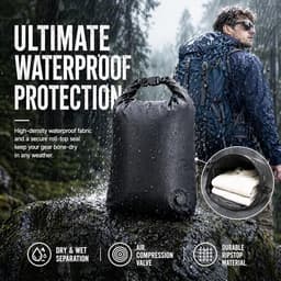 Waterdichte waszak voor op reis, compressie-organizer met kliksluiting, ideaal voor fitness, zwemmen en vakanties — thumbnail 3