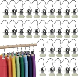 Wasknijpers roestvrij staal, antislip kleerhangerclips, broekhanger met klemmen, ruimtebesparend, hangers voor laarzen, klemhaken, metaal, washaken voor sokken, leggings, organizer — thumbnail 1