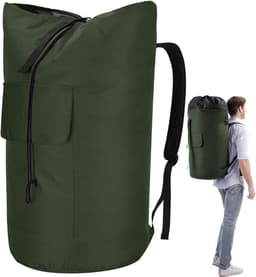 Waszak vuile was XXL 115 liter, waszak voor op reis met 2 gevoerde schouderbanden, waszak voor op reis, opvouwbare opbergzak, kledingtas, plundry bag rugzak — thumbnail 1
