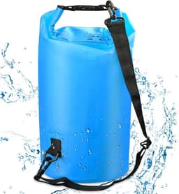 mizikuu Waterdichte tas, 10 l, Dry Bag met verstelbare schouderriem, waterdicht, duurzaam, veelzijdig, organizer voor strand, camping, kajakken, vissen, raften, zwemmen, boottochten, wandelen, blauw — thumbnail 1