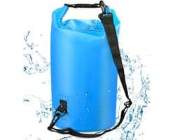 mizikuu Waterdichte tas, 10 l, Dry Bag met verstelbare schouderriem, waterdicht, duurzaam, veelzijdig, organizer voor strand, camping, kajakken, vissen, raften, zwemmen, boottochten, wandelen, blauw