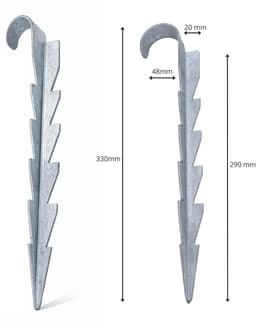 Grondanker - Verzinkt Staal - 330 mm - Voor Trampolines en Schommels — thumbnail 5