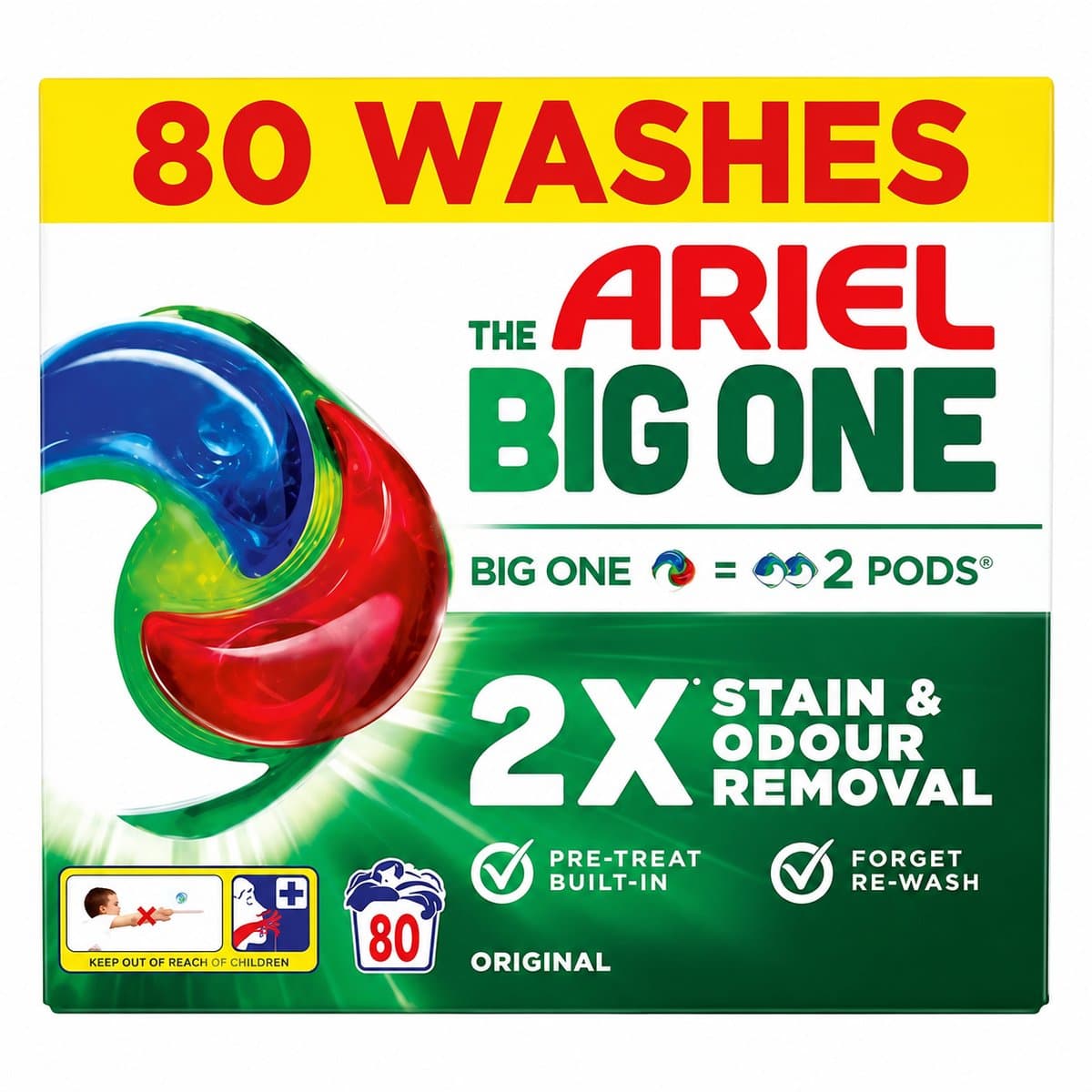 Ariel - The Big One Wasmiddelpods - 80 Capsules — afbeelding 1