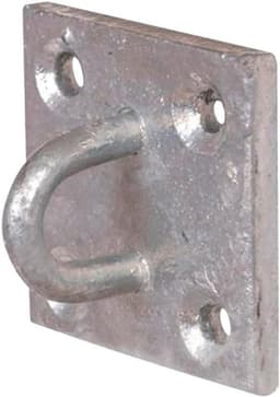 Metalen Muuranker Nietje - Plaatbeugel Bevestiging - Ketting Bevestigen - Verzinkt Staal Zwaar - 50 mm - Grijs — thumbnail 1