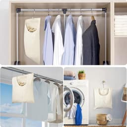 Wasknijpertas - Wasknijperhouder Organizer - Wasknijpers Opbergen - Waterdicht Stofdicht Ontwerp - 31.75 x 26.67 cm - Enkele Kleur — thumbnail 4