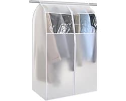Stofdichte kledingrail hoes, opbergzak voor kleding, PEVA kledingbescherming, met volledige rits, 100x60x120 cm, ideaal voor kledingopslag en bescherming