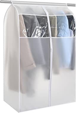 Stofdichte kledingrail hoes, opbergzak voor kleding, PEVA kledingbescherming, met volledige rits, 100x60x120 cm, ideaal voor kledingopslag en bescherming — thumbnail 1