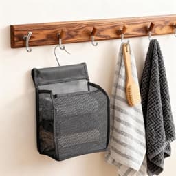 Wasknijperzakken om op te hangen, herbruikbare knijperzakken voor wasknijpers, praktische manden voor huis en tuin (zwart, grijs) — thumbnail 2