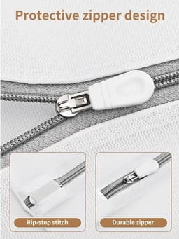 Waszak met rits, 2 wasnetten van 30 x 25 cm, ideaal voor lingerie, sokken en delicate kledingstukken — thumbnail 2