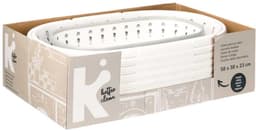 Kipit draagmand wasmand - opvouwbaar - kunststof - 49 Liter - grijs/wit - 58 x 38 x 23 cm - met hengsels - huishoud/camping — thumbnail 4