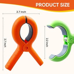 SnelShoppen - 8 Stuks Strandhanddoek Klemmen voor Strandstoelen - Jumbo Maat Klemmen voor Loungebanken, Cruise Essentieel, Handdoeken, Dekens, Tent, R — thumbnail 5