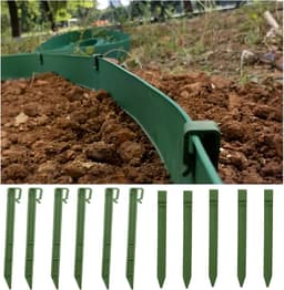SnelShoppen - 30 Stuks Tuin Pinnen 24.5 cm Kunststof Grondankers voor Patio Afgrenzing en Tuin Tenten (Groen) — thumbnail 2