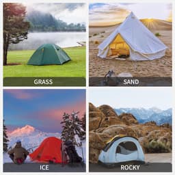 SnelShoppen - 30 Stuks Stalen Tentpinnen met Doos - 25cm Grondpinnen met Tip en Nagelpunt - Sterke Tentpinnen voor Hardere Grond, Bossen, Tuinen - Gro — thumbnail 3
