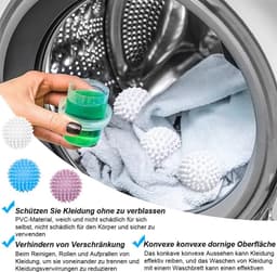 SnelShoppen - Wasbal voor Wasmachine, Set van 6 Herbruikbare Droogballen, Tumble Dryer Droogballen voor Thuis, Kleding en Schoonmaken, Ideaal voor Was — thumbnail 5