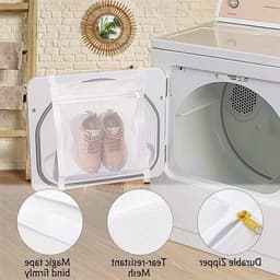 Set van 2 Waszakken voor Schoenen, Duurzaam Mesh, Rits, Bescherming voor Sneakers en Kleding, Ideaal voor de Wasmachine en Schoonmaak van Sportschoenen — thumbnail 4