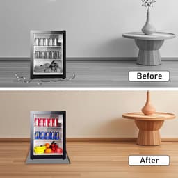 SnelShoppen - Koelkastmat 60 x 60 cm - Siliconen Druppelmat met Verhoogde Rand voor Vloerbescherming - Vriesmat en Lekbak voor Koelkast, Vaatwasser, W — thumbnail 3