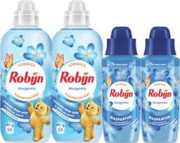 Robijn Perfecte Match Wasverzachter en Wasparfum Pakket - Morgenfris - 4 stuks - 2 x 39 wasbeurten + 2 x 342ml - Voordeelverpakking — thumbnail 1