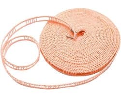 Waslijn - Droogtouw Hanger - Kleding Drogen - Winddicht Ontwerp - 10 Meter - Oranje