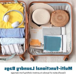 Set van 4 Wasnetten voor Delicate Kleding, Ideaal voor Ondergoed en Lingerie, 30 x 20 cm, Geschikt voor Wasmachine, Reisvriendelijk en Met Rits — thumbnail 5