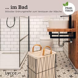 Wasmand Metaal - Opvouwbare Box - Kleding Opbergen - Uitneembare Inzet - 35x25x45.5 cm - Zwart — thumbnail 3