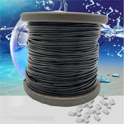 Kabel Draadkabel - Waslijn Staaldraad - Buiten Drogen - Weerbestendig PVC Deklaag - 20 Meter - Zwart — thumbnail 2