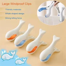 Kledingknijpers Strandlaken - Grote Clips - Wasgoed Droge - Windproof Plastic - Extra Groot - Blauw — thumbnail 3