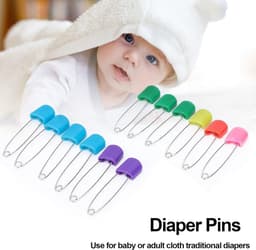 Luierspelden - Veiligheidssluiting - Baby verzorgen - Veiligheidssluiting - 12 stuks - Kleurrijk — thumbnail 2