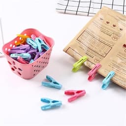 Kledingknijpers Set - Wasknijpers Plastic - Kleding Drogen - Windproof Design - 30 Stuks - Paars — thumbnail 2